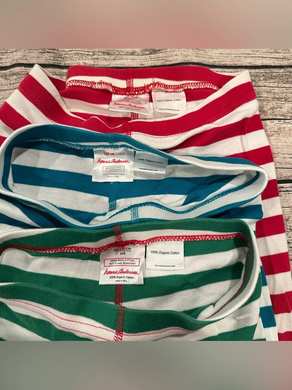 Hanna Andersson Unisex Kids Lot of 6 Mismatched Organic Pajamas Size 8